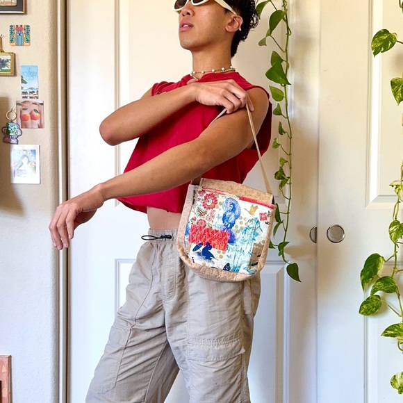 One-Of-A-Kind Japanese Cotton Bag - Picture 1 of 7